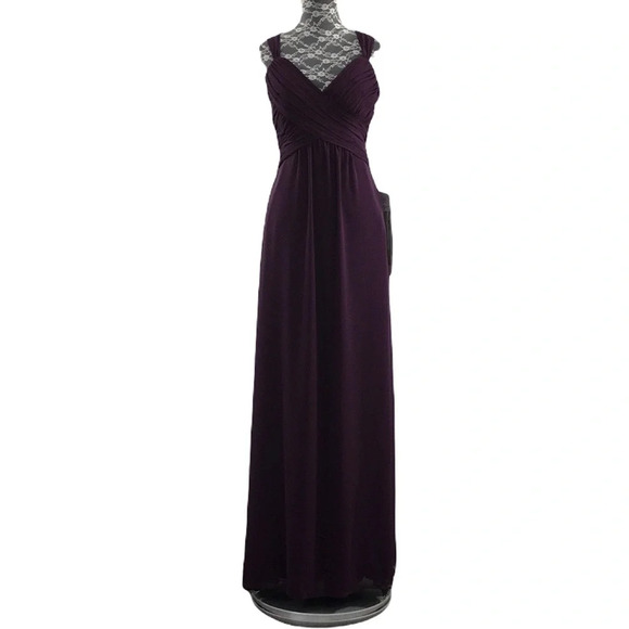 Morille Madeline Gardner Dresses & Skirts - Morille Madeline Gardner Eggplant Purple Chiffon Long Gown Womens 4 Bridesmaid